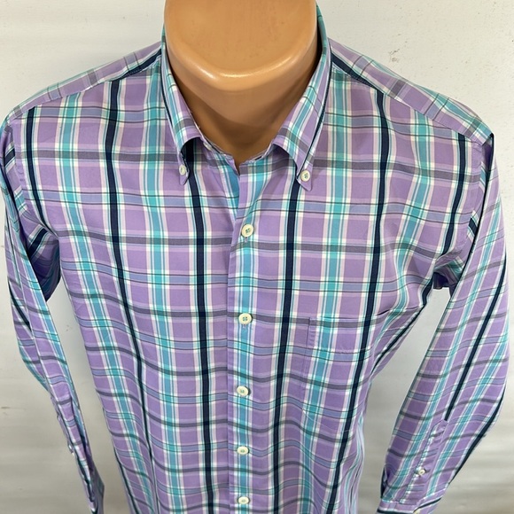 Peter Millar long sleeve button down collar shirt.  S - Picture 3 of 7